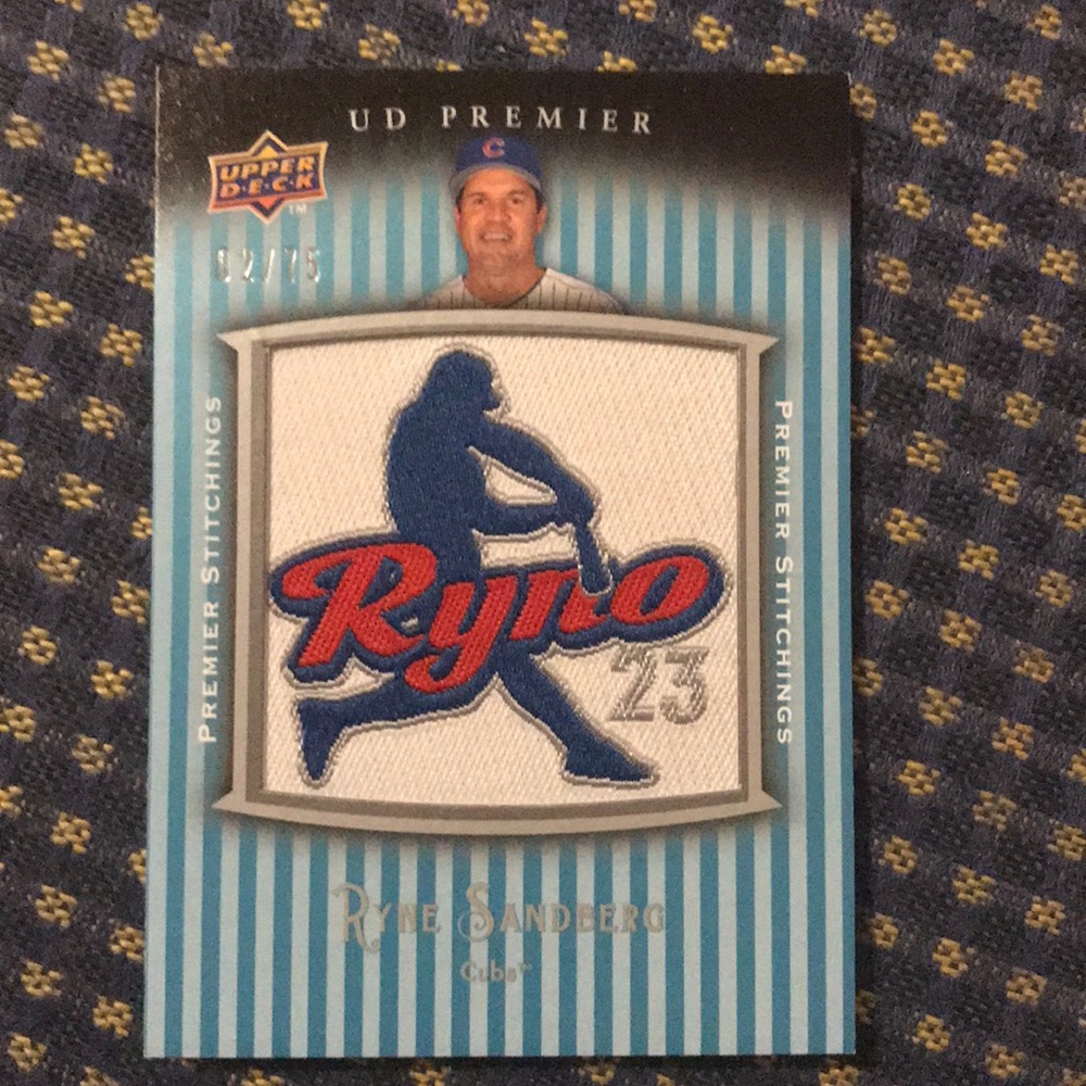 2008 UD Premier Stitches Ryne Sandberg i